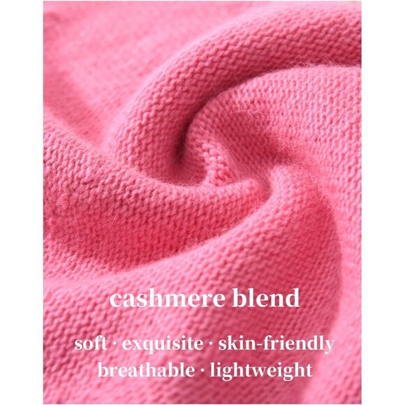 cashmere Slouchy Knit Beanie Hat for Women Cobalt - Picture 2 of 4